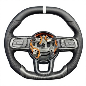 Volante Deportivo de 3 Radios de Fibra de Carbono, Compatible con Jeep Wrangler JL 2018-2024 Sahara Sport <span class=keywords><strong>Rubicon</strong></span> - Product Image 3