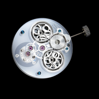 Pièces de rechange en gros pour mouvements de montres mécaniques automatiques : mouvement squelette de précision avec support en cristal de saphir