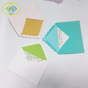 Sobre de papel vintage con forma personalizada y logotipo laminado en caliente, sobre de papel, sobre de tarjeta de invitación de color - Product Image 1