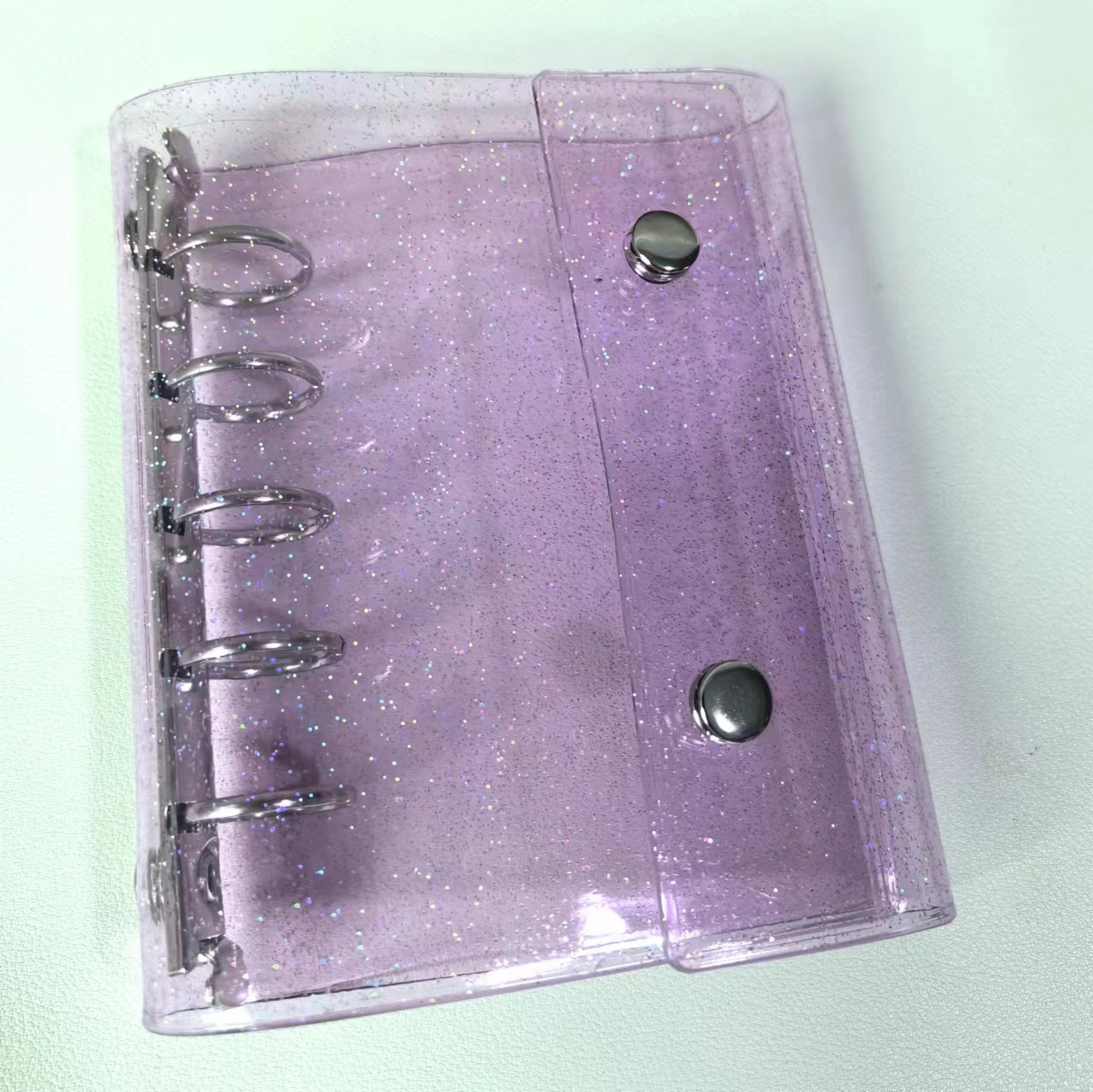 Mouse Button Binder M5 New 2 Buttons Glitter Mini Budget Binder - Cute & Clear