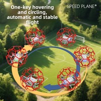 Drone de Course Spécial en Forme de Ballon de Football, Quadricoptère Télécommandé 4 Canaux avec Vidéo FHD 1080p pour Adolescents