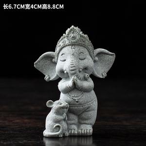 MSH หินทรายสีน้ำเงินรูปช้างสัตว์สุดสร้างสรรค์โต๊ะน้ำ<span class=keywords><strong>ชา</strong></span>งานฝีมือสำหรับสัตว์เลี้ยง - Product Image 6