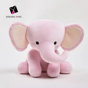 Elefante de peluche de alta calidad personalizable, juguete de elefante suave
