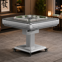 Table de Mahjong Intelligente, Silencieuse et Pliable, Table de Mahjong à Double Usage pour le Divertissement à Domicile dans les Salles de Jeux d'Échecs et de Cartes