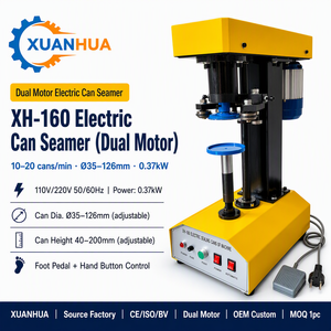 Máquina Selladora de Latas Automática OEM, Motor Dual de 370W, Selladora Eléctrica de Latas, Altura Ajustable de 40-200mm, para la Industria Alimentaria y Química - Product Image 1