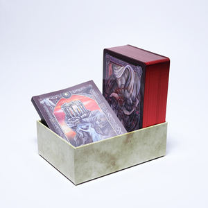 80 barajas de Tarot, venta al por mayor, <span class=keywords><strong>baraja</strong></span> de oráculo de cristal inglés, adivinación, bruja, Tarot con guía - Product Image 2