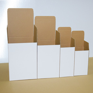 Boîtes d'expédition en carton ondulé blanc 3 plis 5 plis à fond verrouillable - Boîtes en carton blanc uni pour la logistique e-commerce - Product Image 5