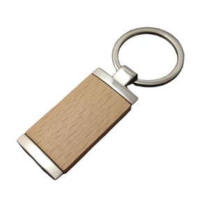 Factory Price Promotional Key Chain Engraved Sublimation Keyring Blanks <b>Wooden</b> Keychain - Product Image 1