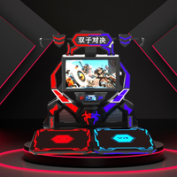Simulateur de skateboard VR 9D pour 2 joueurs, glissade de surf VR pour aéroports, parcs d'attractions, expérience de jeu VR en fibre de verre