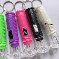 Mini-lampe torche électronique portable en forme de macaron, lumineuse, avec cordon, vente en gros.