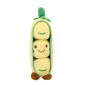 Pea Pod Plush <b>Toy</b> With Three Peas <b>Soft</b> <b>Stuffed</b> Doll For Children Birthday Gift 5 To 7 Years Unisex - Product Image 5