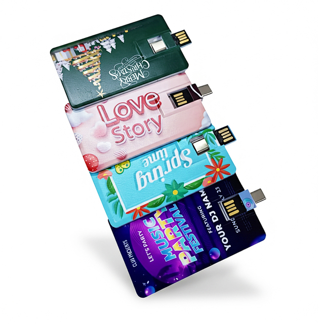 Newly Credit Card Bank Card Pendrive Customized OTG Type C Card USB Stick Real True Capacity Promotional Usb Flash Drive