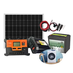 Panneau solaire 5kw système solaire photovoltaïque combiné avec batterie solaire contrôleur d'onduleur pv 5000w système solaire portable camping