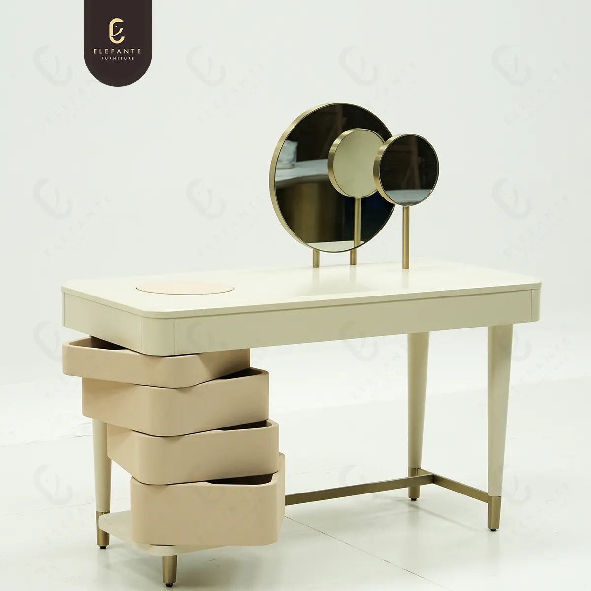 Moderne Dame Make-Up Tafel Make-Up Tafel Set Met Spiegel Slaapkamer Kaptafel Voor Make-Up