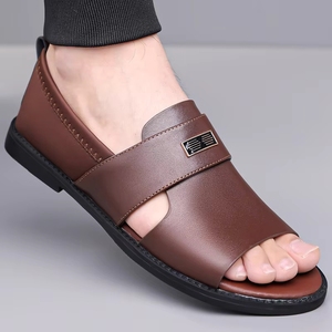 รองเท้าแตะลำลองผู้ชาย ระบายอากาศได้ดี สวมใส่สบาย ทนทาน หนังนุ่ม กันลื่น เหมาะสำหรับชายหาด พื้นเรียบ ใส่ได้ทั้งในและนอกบ้าน - Product Image 4