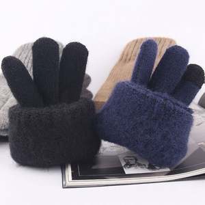 Guantes Deportivos Transfronterizos de Invierno y Otoño con Pantalla Táctil, Guantes de Lana Tejida Gruesa con Dedos Descubiertos, Venta al por Mayor - Product Image 3