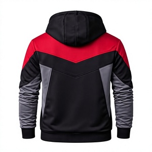 Unisex Eco-Friendly Color Block <b>Fleece</b> Hooded <b>Jacket</b> Full Zip Sherpa <b>Lined</b> Sweatshirt Winter Streetwear Outerwear OEM Service - Product Image 2