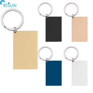 Hot Bán New Thép Không Gỉ Trống Keychain Bán Buôn Tùy Chỉnh Dog Tag Tình Yêu Vòng Cổ DIY Vuông Peach Tim Khắc Keychain - Product Image 5