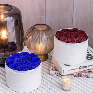 Caja de Regalo Redonda de Lujo con Rosas Preservadas a Medida, Empaque de Rosas Frescas Cortadas y Preservadas para el Día de San Valentín - Product Image 2