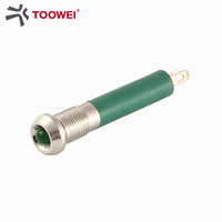 Lumière indicatrice TOOWEI 8 mm 20 mA légèrement surélevée, certifiée CE RoHS, étanche IP67, lumière indicatrice LED verte