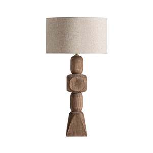Lámpara de pie de madera maciza con pantalla de tela y fuente de luz LED para sala de estar, dormitorio y decoración del hogar - Product Image 3