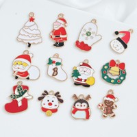 Accessoire de Noël en émail goutte d'huile, Pendentif pour sapin de Noël, Accessoire pour bracelet, collier, boucles d'oreilles, Ornement de Noël, Cadeau de Noël