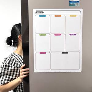 Tableau de messages pour planificateur hebdomadaire, autocollant magnétique effaçable à sec pour réfrigérateur - Product Image 6