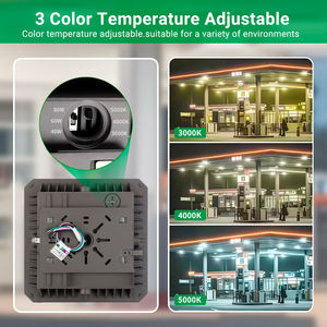 Lumière de canopée LED réglable en puissance 70W 90W 120W, directement de l'usine, IP65 étanche, pour garage de stationnement, station-service - Product Image 5