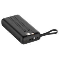 2025 Chargeur portable de vente chaude avec trois câbles intégrés Banque d'alimentation à charge rapide 20000mah pour téléphone portable