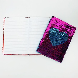 Cuadernos personalizados Diseño en forma de corazón Reversible Lentejuelas Diario Cuaderno para niños - Product Image 6
