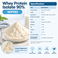 Poudre d'isolat de protéines de lactosérum, WPI 90, Matière première pour complément nutritionnel, Vente en gros usine, OEM disponible