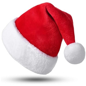 Gorros Navideños Personalizados 2025, Rojos, de Felpa, para Adultos y Niños, Decoraciones para Fiestas Navideñas y Disfraces - Venta al Por Mayor - Product Image 5