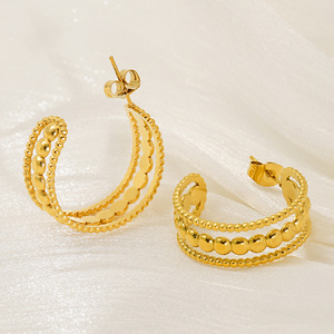 Zogxin Huggie Earrings Gold Geometric Studs For Women Party Fashion Jewelry - Product Image 4