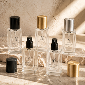Yark Custom Luxury 15 Crimp Cap <b>Mini</b> Empty Glass Perfume <b>Bottle</b> 15ml Rectangle Shape Frosted Perfume <b>Bottle</b> with Box Packaging - Product Image 2