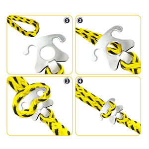 <b>Towable</b> Rope Handle 520Mm Stainless Steel Water Sports Tow Tube Connector Unisex 12 Years Up - Product Image 2