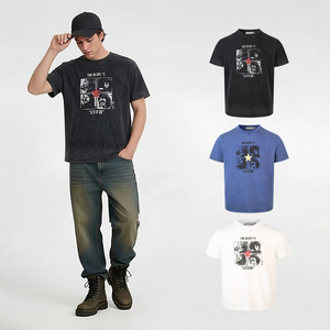 <span class=keywords><strong>T</strong></span>-<span class=keywords><strong>shirt</strong></span> Grafica Vintage Zewu Rock <span class=keywords><strong>Band</strong></span> - Manica Corta, Cotone Lavato, Top per Festival <span class=keywords><strong>Musicali</strong></span> - Product Image 1