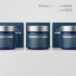 Crème <span class=keywords><strong>Visage</strong></span> Personnalisée au Suif de Bœuf Fermenté et Peptides de Cuivre Bleu – Anti-âge, Réparation Profonde, Hydratante, Barrière Cutanée GHK-Cu - Product Image 4