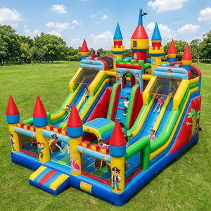 Castillo Inflable de Tamaño Personalizado, Castillo Hinchable, Tobogán Combinado, Lona de PVC, <span class=keywords><strong>Alquiler</strong></span> para Fiestas Infantiles, Negocio de Eventos, Uso Intensivo - Product Image 2