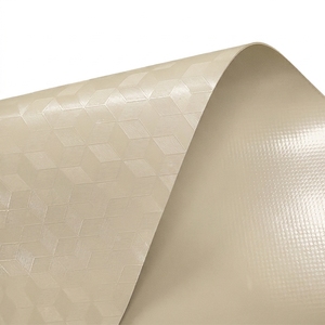Bâche en tissu <span class=keywords><strong>PVC</strong></span> enduit, résistante à l'eau et au vent, 850/900/1100 GSM, gaufrée hexagonale, ignifuge - Product Image 1