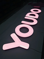 Insegna 3D a Lettere Scatolate in Acrilico Colorato con LED, Impermeabile IP65, Controllabile, per Ufficio, Negozio e Casa