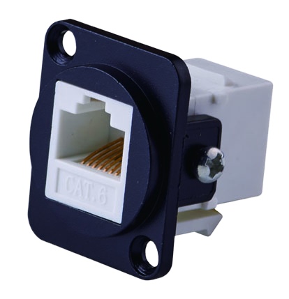 Jinsanhu RJ45 сетевой разъем, металлическая панель, поворотный разъем D-типа, цинковый сплав, монтаж Cat6