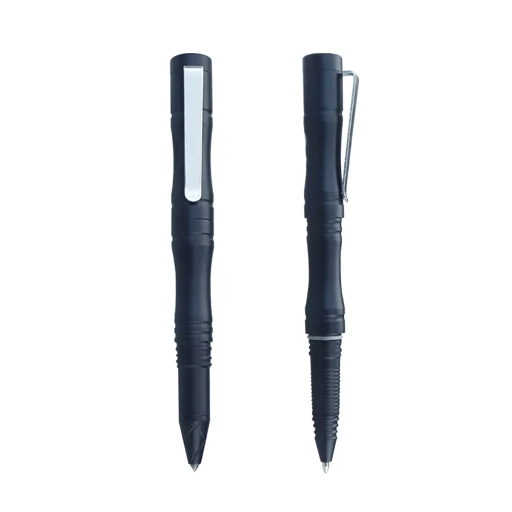 ग्लास ब्रेकर लाइट और पोर्टेबल टूल टैक्टिकल पेन के साथ स्मार्ट पेन 2 इन 1 मेटल बॉल पॉइंट पेन