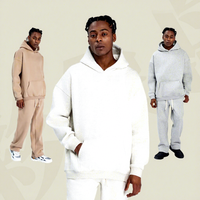 Sweat-shirt oversize unisexe en molleton doublé, 42% coton, 58% polyester, style streetwear, coupe ample