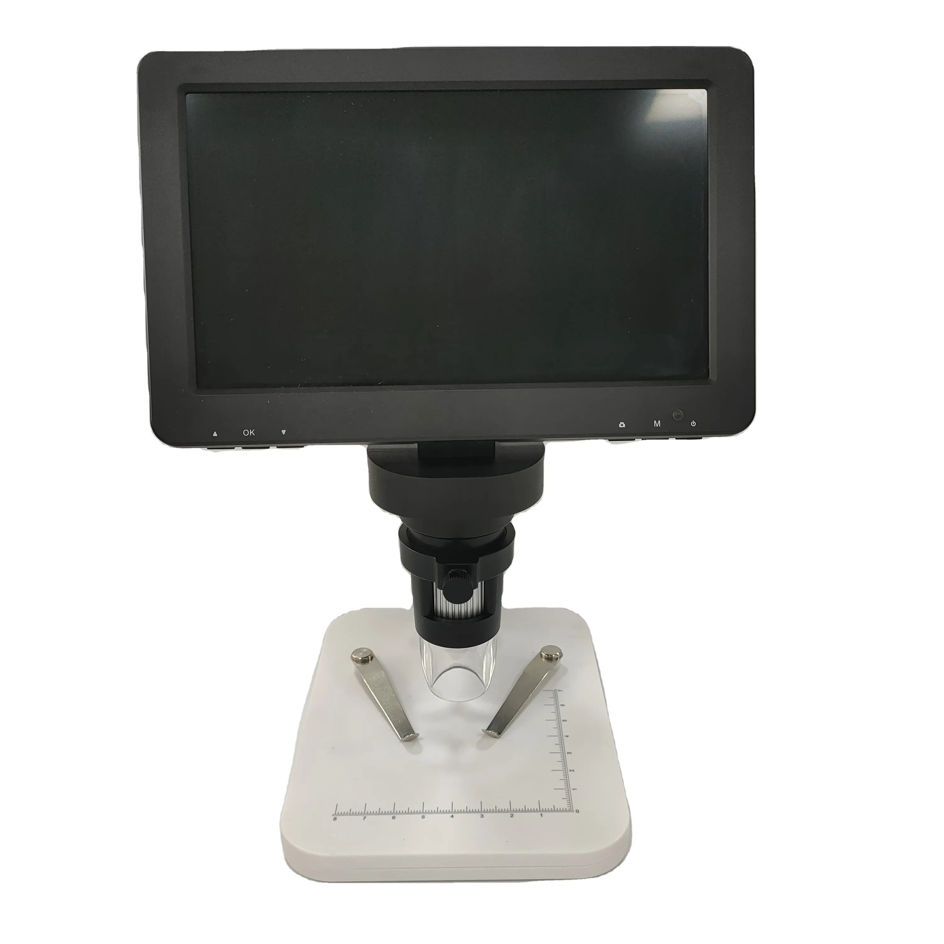 디지털 USB 현미경 7 인치 화면 1200X HD 1080P 및 비디오 컴퓨터 측정 감지 유지 보수 LCD 플라스틱베이스
