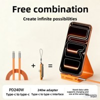 Câble de données USB-C vers USB-C 240W avec transfert de données et charge rapide, blindage tressé 1M 1.5M pour téléphone portable universel