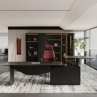 Bureau de direction moderne de luxe, réglable en hauteur électriquement, à montage sous comptoir, poste de travail minimaliste pour bureau, charge sans fil 15W