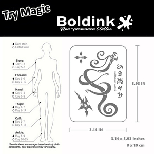 Tatuaje Temporal <span class=keywords><strong>de</strong></span> Corazón con Espinas Realistas <span class=keywords><strong>de</strong></span> Boldink, Resistente al Agua, <span class=keywords><strong>de</strong></span> Larga Duración (2 Semanas), con Tinta <span class=keywords><strong>de</strong></span> Jagua - Product Image 4