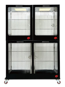 Çok alanlı kuş kafesi yüksek kaliteli ağır tel çelik yetiştiriciliği papağan kafesi üç uzay kuş kafesleri olabilir muhafaza ayrı ayrı - Product Image 2