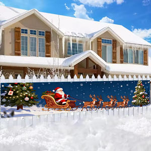 Bandiera Natalizia Decorativa per Recinzioni, Portico, Muro, Giardino, Garage, Poster in Vinile Digitale da Appendere - Product Image 5