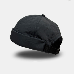หมวกบีนนี่ทรงโด๊กเกอร์ไม่มีปีก ผ้าไนลอนแห้งเร็ว หมวกมิกิพร้อมสายรัดด้านหลังปรับได้ สำหรับผู้ชาย สไตล์สตรีทแวร์ - Product Image 5